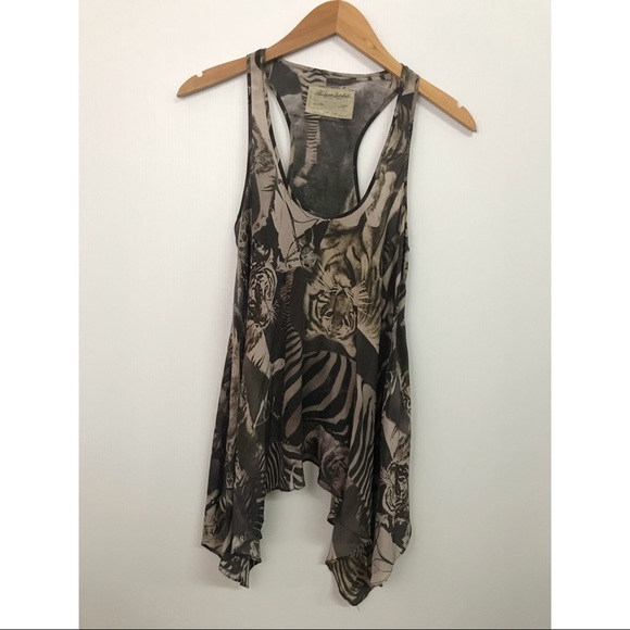 All Saints Tops - All Saints Silk Circus Draped Tank Top
